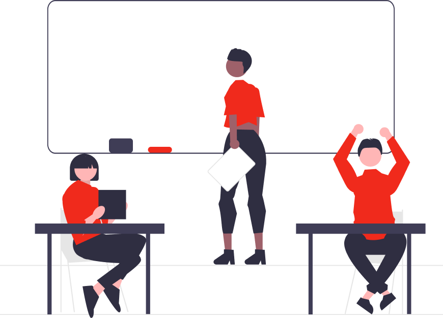 Desenho representando um Curso